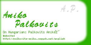 aniko palkovits business card